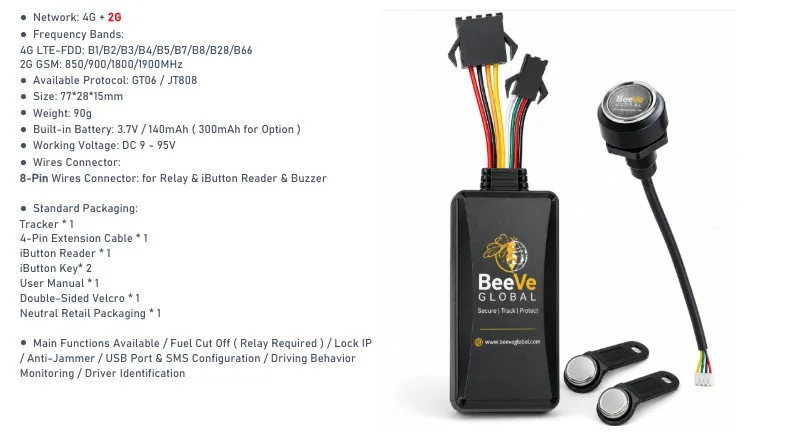 BeeVe 16 iButton tracker