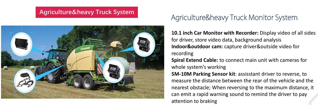 Agriculture and heavy truck monitoring